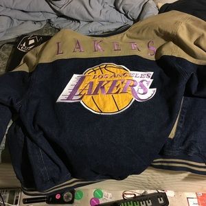 Denim lakers jacket